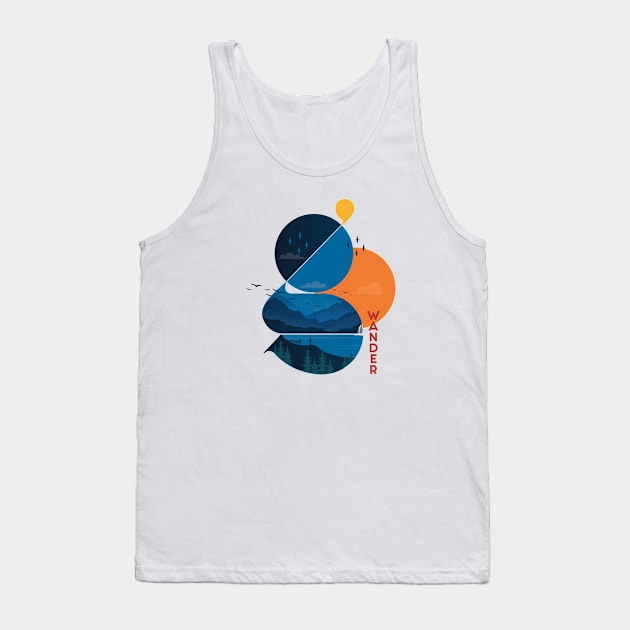 Let's Wander In Staying Wild & Free-Adventuring Outdoor Life Tank Top by POD Anytime